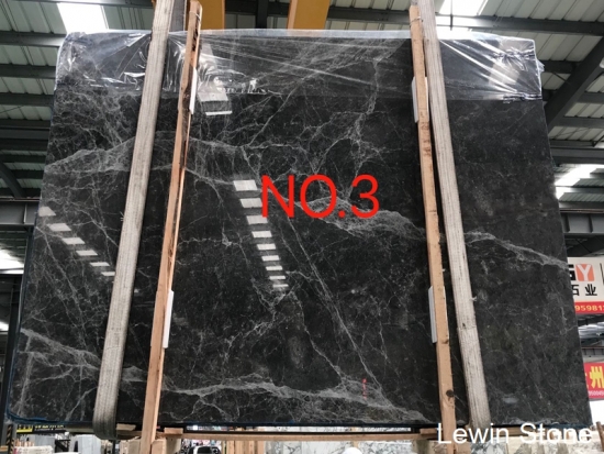 China Hermes grey polished marble slab